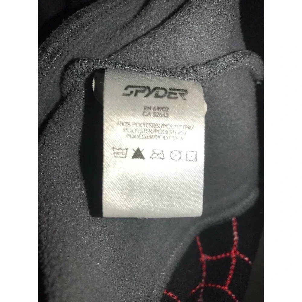 Spyder Youth Large‎ Boys Full Zip Fleece Jacket Gray Black